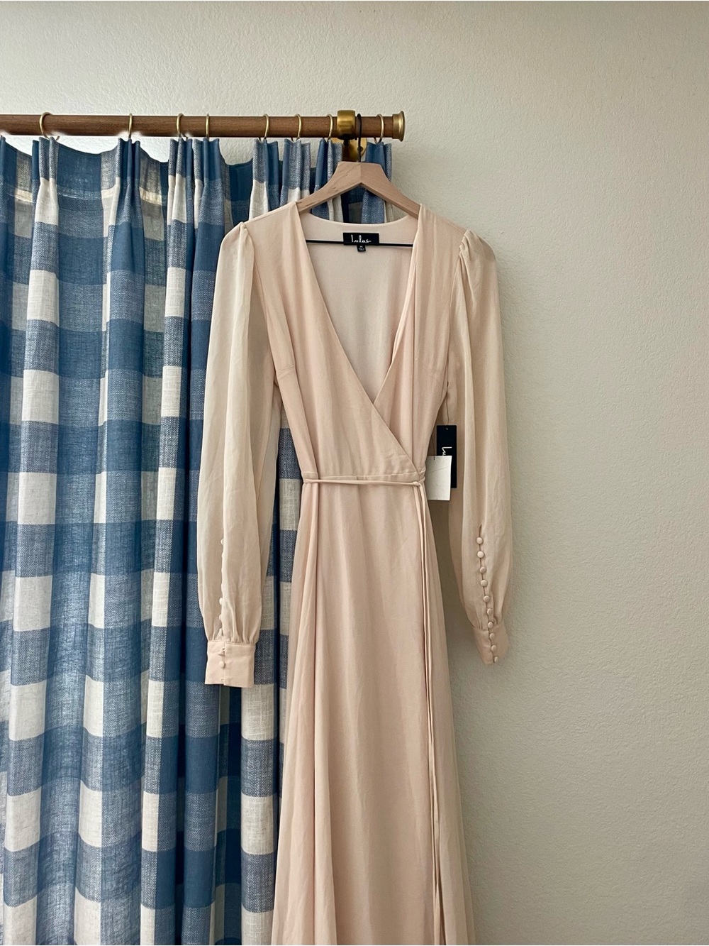 Lulu’s My Whole Heart Long Sleeve Wrap Dress